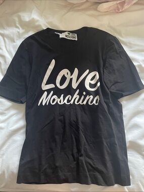 Love Moschino Black Tee Size 2